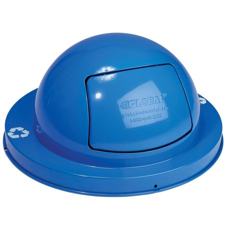 GLOBAL INDUSTRIAL Dome Top Lid, Steel, Blue 261843BL